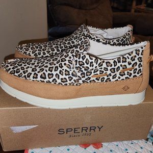 Sperry Cheetah Mocs-New- Size 9